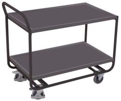 Variofit Polcos kocsi fogantyúval, 200 kg-ig, 2 polc, 97 x 109 x 60 cm, szürke