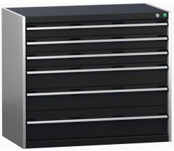 bott Műhely fiókos szekrény Bott Cubio 200, 90 x 105 x 65 cm, 6 fiókos, szürke-antracit