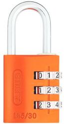 Abus 145 számzáras lakat, 3 számjegyű, kengyel 5 mm, narancssárga