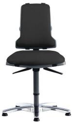 Bimossa Sintec 9816 műhelyszék siklóval, műbőr, fekete