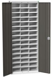 bott Verso fém műhelyszekrény rekesszel, 200 x 80 x 35 cm, 45 rekeszes, szürke-antracit