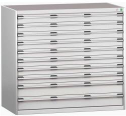 bott Műhely fiókos szekrény Bott Cubio 200, 120 x 130 x 75 cm, 10 fiókos, szürke-szürke
