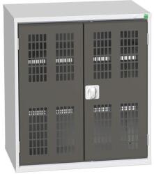 bott Műhelyszekrény polcokkal Bott Verso, drótajtó, 90 x 80 x 55 cm, 2 polc, szürke-antracit