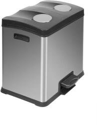 EKO Rejoice Step Bin szemetes, 2x12 l, matt rozsdamentes acél