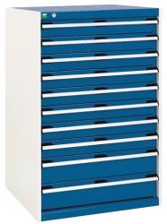 bott SL-87 fiókos műhelyszekrény, 120 cm magas, 10 fiókos