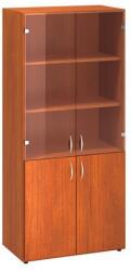 Alfa Office Alfa 500 magas, széles szekrény, 178 x 80 x 47 cm, kombinált ajtóval, cseresznye mintázat - manutan - 215 049 Ft