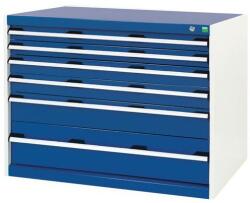 bott Műhely fiókos szekrény Bott Cubio, 80 x 105 x 75 cm, 6 fiókos, szürke-kék