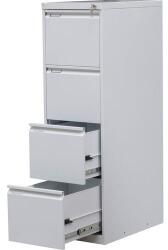 Kovona Trent egysoros fém A4-es irattartó szekrény, 4 fiók, szÜrke