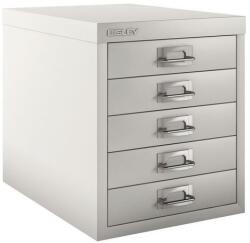 Bisley fém konténer, 5 fiókos, szürke