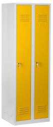 Duro Vario hegesztett öltözőszekrény, szürke/sárga, hengerzár