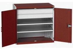 bott Műhely szekrény fiókokkal Bott Cubio, 100 x 105 x 65 cm, 2 polc, 2 fiók, szürke-piros