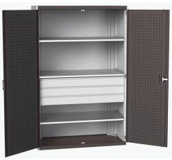 bott Fiókos műhelyszekrény Bott Cubio 160, 200 x 130 x 65 cm, 3 polc, 3 fiók, szürke-antracit