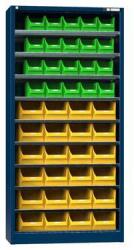 Polak Szekrény dobozokkal UK1-B2, 950 x 400 x 1950 mm, sötétkék