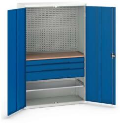 bott Fiókos műhelyszekrény Bott Verso, 200 x 130 x 55 cm, 1 polc, 3 fiók, szürke-kék