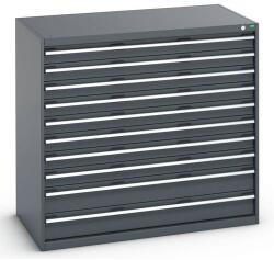 bott Műhely fiókos szekrény Bott Cubio 200, 120 x 130 x 75 cm, 10 fiókos, antracit-antracit