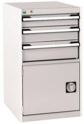 bott Műhely fiókos szekrény Bott Cubio, 90 x 52, 5 x 65 cm, 3 fiók, 1 szekrény, szürke-szürke