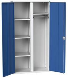 bott Verso fém karbantartó szekrény, 200 x 105 x 55 cm, 4 polcos, szürke-kék