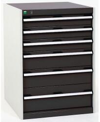 bott Műhely fiókos szekrény Bott Cubio, 90 x 65 x 65 cm, 6 fiókos, szürke-antracit