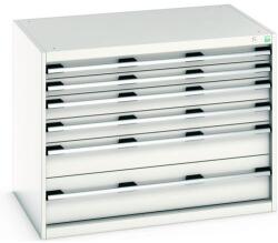 bott Műhely fiókos szekrény Bott Cubio 200, 80 x 105 x 75 cm, 6 fiókos, szürke-szürke