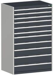 bott Műhely fiókos szekrény Bott Cubio, 160 x 105 x 65 cm, 11 fiók, szürke-antracit