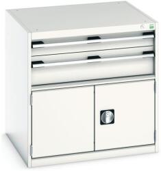 bott Műhely fiókos szekrény Bott Cubio, 80 x 80 x 75 cm, 2 fiók, 1 szekrény, szürke-szürke