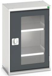 bott Műhelyszekrény átlátszó ajtókkal Bott Verso, 80 x 52, 5 x 35 cm, 2 polccal, szürke-antracit