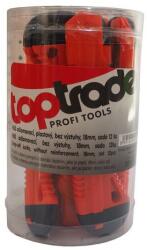 TopTrade vágókés tördelhető pengével, műanyag, merevítő nélkül, 12 db-os készlet, 18 mm