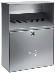 Vepabins Fali hamutartó esővédő tetővel, rozsdamentes acél