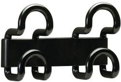 Unilux fali akasztó, 2 akasztó, fekete