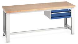 bott Cubio munkaasztal, multiplex, 1 fiók, 75 x 200 cm - manutan - 638 454 Ft