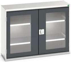 bott Műhelyszekrény átlátszó ajtókkal Bott Verso, 80 x 105 x 35 cm, 2 polccal, szürke-antracit