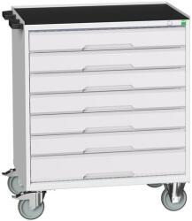 bott Verso mobil íróasztal fiókokkal, 96, 5 x 80 x 55 cm, 7 fiókos, matt, szürke-szürke