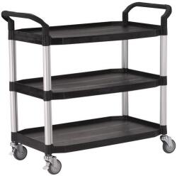 Matador Polipropilén polcos kocsi két fogantyúval, 3 polccal, teherbírása 250 kg - manutan - 172 936 Ft