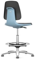 Bimossa Labsit 9121 munkaszék siklóval, lábtartóval, műbőr, kék/antracit