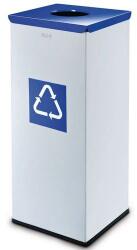 ALDA EKO Square fém szemétkosár szelektív hulladékgyűjtésre, 60 l űrtartalom, kék