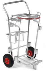 TTS kültéri takarítókocsi zsáktartóval, horganyzott acél