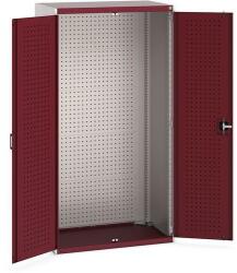 bott Műhelyszekrény perforált panelekkel szerszám/szerszámtartókhoz, 200 x 105 x 65 cm, szürke-piros