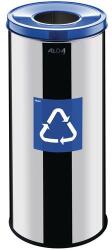 ALDA Prestige EKO fém szemétkosár szelektív hulladékgyűjtésre, 45 l űrtartalom, kék