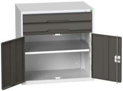 bott Műhely fiókos szekrény Bott Verso, 80 x 80 x 55 cm, 2 fiók, 1 szekrény, szürke-antracit