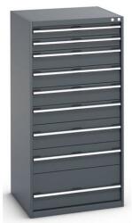 bott Műhely fiókos szekrény Bott Cubio 200, 160 x 80 x 75 cm, 9 fiókos, antracit-antracit