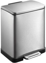 EKO E-Cube pedálos szemetes, 10 + 9 l, matt rozsdamentes acél
