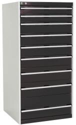 bott Műhely fiókos szekrény Bott Cubio, 160 x 80 x 75 cm, 9 fiókos, szürke-antracit