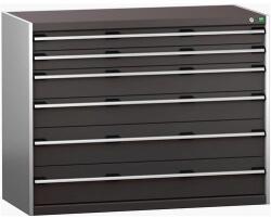 bott Műhely fiókos szekrény Bott Cubio 200, 100 x 130 x 65 cm, 6 fiókos, szürke-antracit