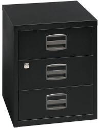 Bisley Eco fém konténer, 3 fiókos, fekete