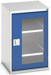 bott Műhelyszekrény átlátszó ajtókkal Bott Verso, 80 x 52, 5 x 55 cm, 2 polccal, szürke-kék