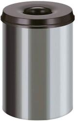 V-Part Tűzálló papírszemetes, rozsdamentes acél/fekete, 30 l