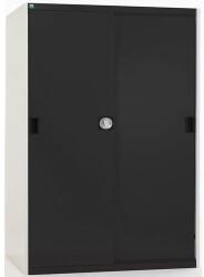 bott Műhelyszekrény tolóajtókkal, 160 x 130 x 52, 5 cm, 3 polccal, szürke-antracit