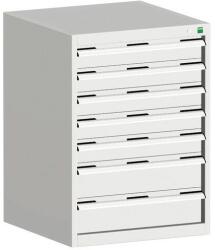 bott Műhely fiókos szekrény Bott Cubio, 90 x 65 x 65 cm, 7 fiókos, szürke-szürke