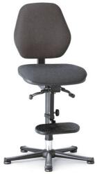 Bimossa Munkalaboratóriumi szék Bimos Basic 9131 siklóval, lábtartóval, tartós érintkezéssel, szövet, alacsony háttámla, fekete
