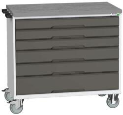 bott Verso mobil íróasztal fiókokkal, 98 x 105 x 60 cm, 6 fiókos, linóleum, szürke-antracit